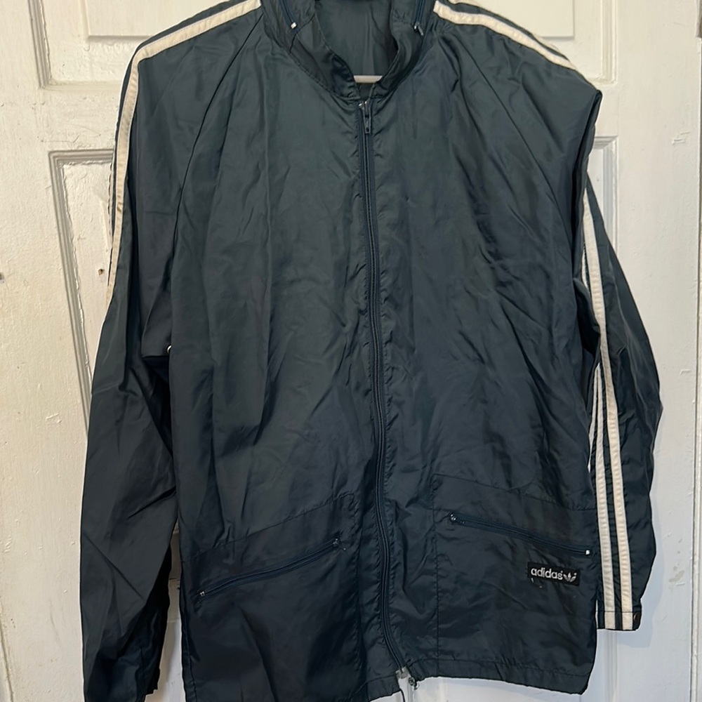 M—Adidas Men's Blue vintage  Jacket